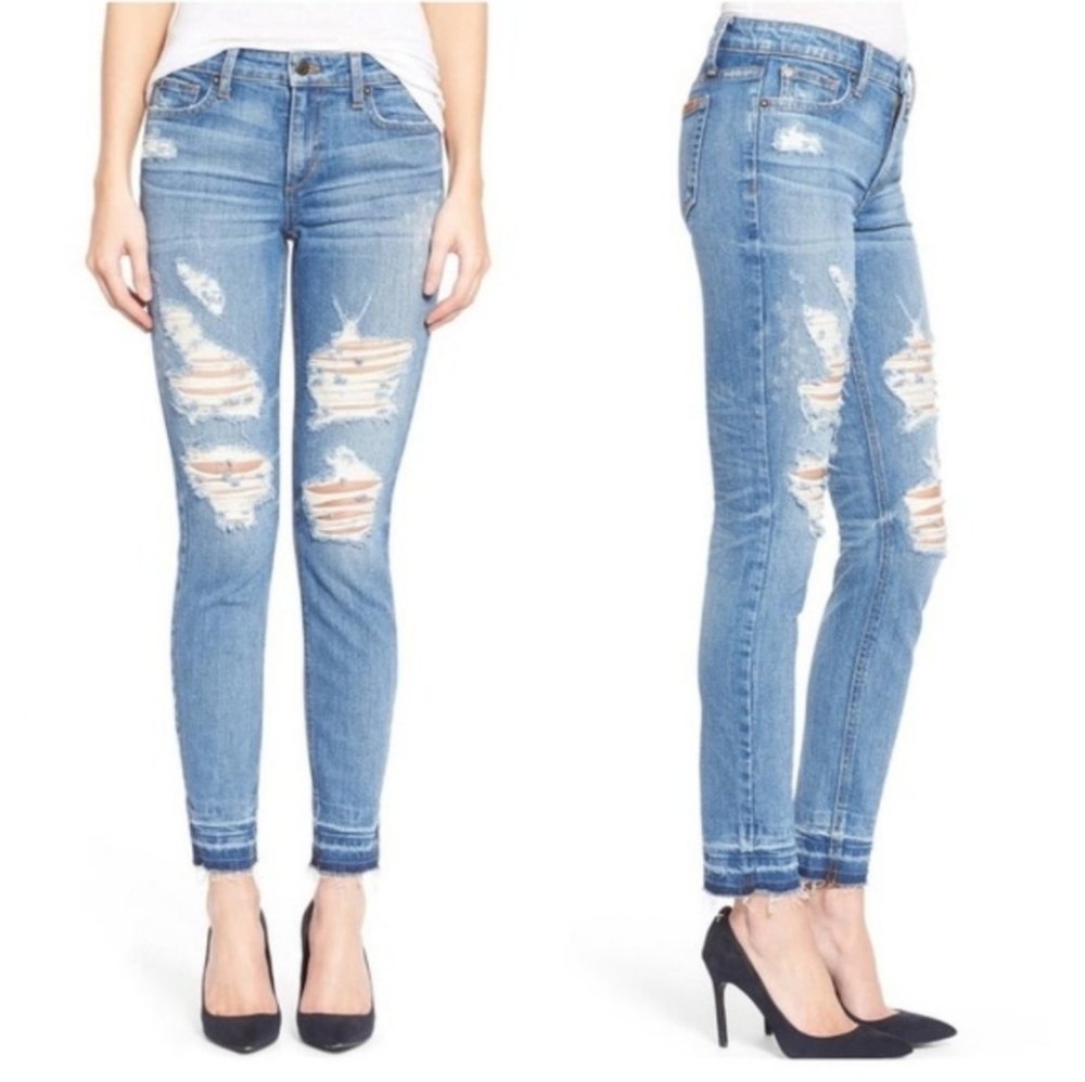 JOE'S JEANS Sz 29 Collector's Edition THE ICON ANKLE Mid Rise Skinny Distressed